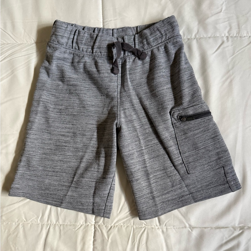 Jumping Beans Boys Size 6 Gray Cargo Shorts Elastic Waist Zip Pocket